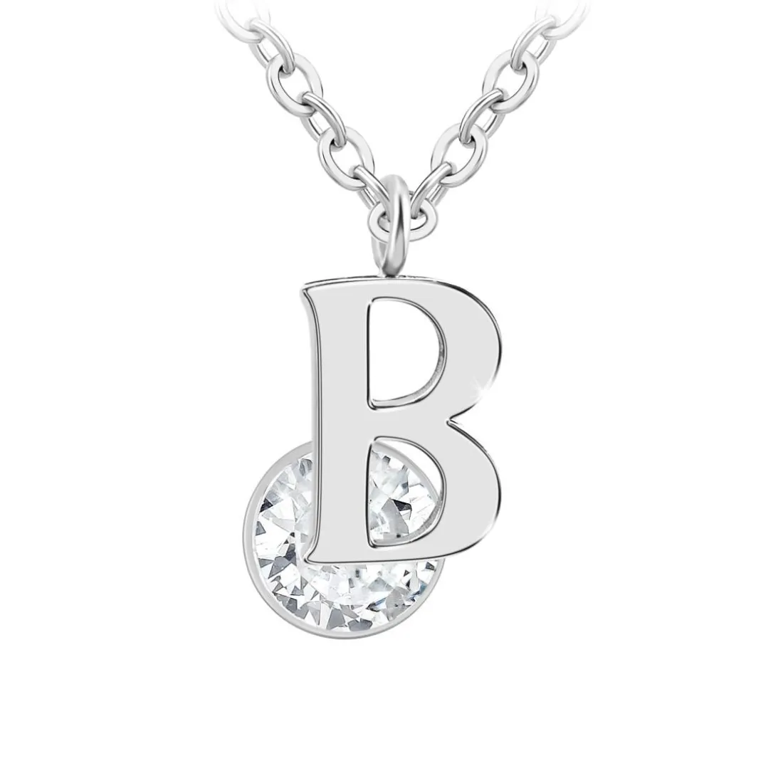 Collier Femme So Charm - B1498-B - Collier Initiale Argenté