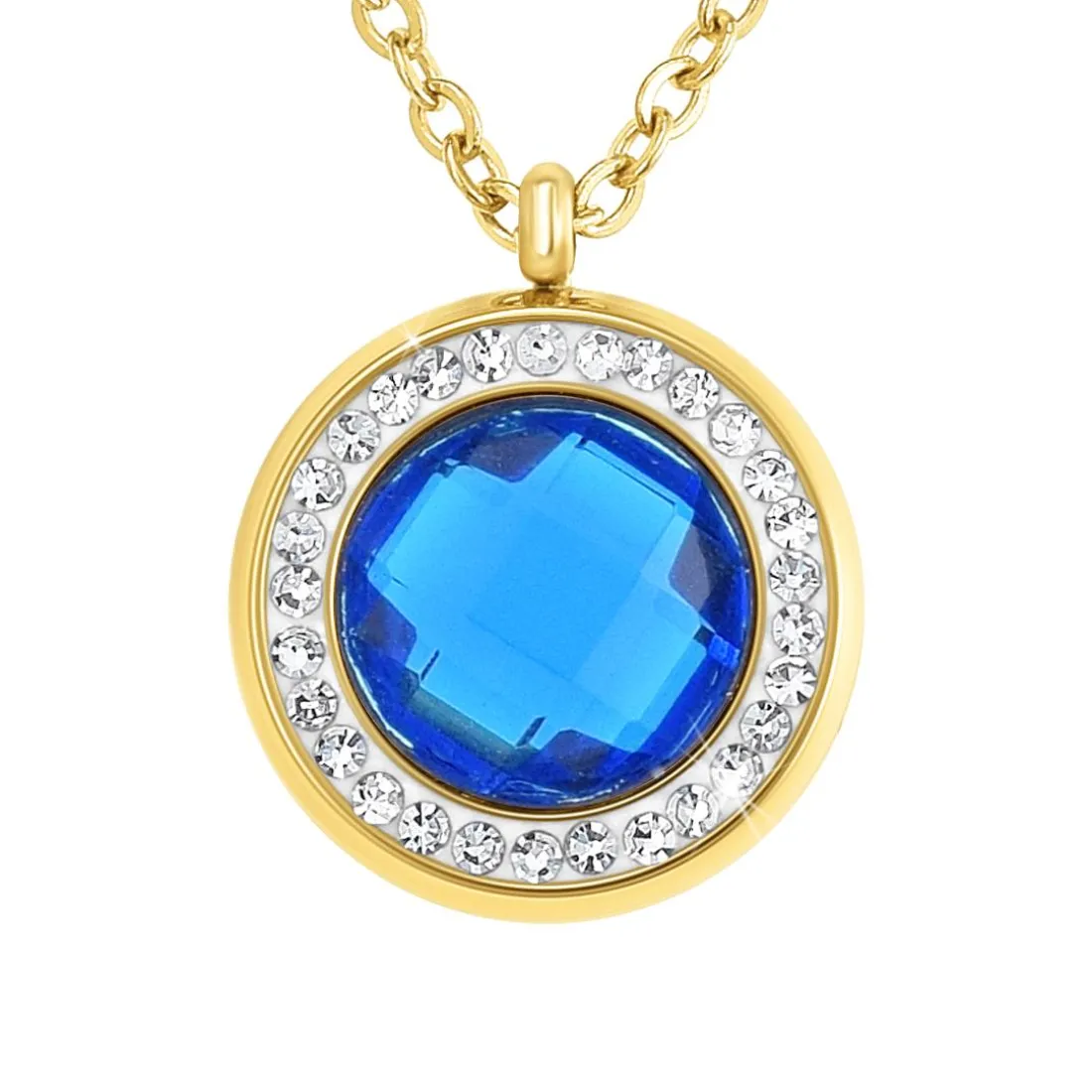 Collier Femme So Charm - B2126-BLEU - Collier Mode Doré