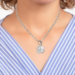 Collier Femme So Charm - B2929 - Collier Trèfle Argenté