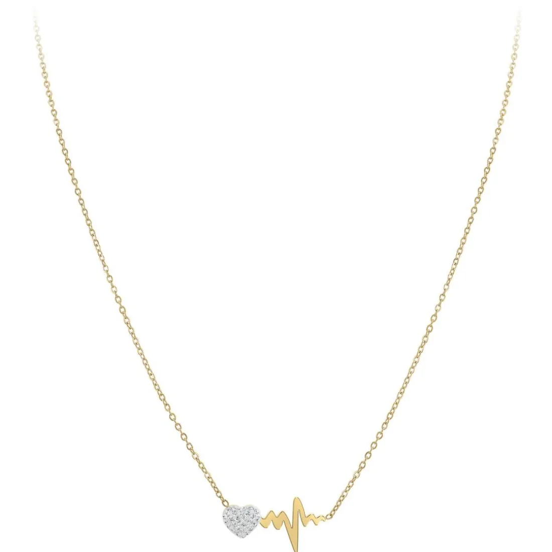 Collier Femme So Charm - B2757-COLLIER-DORE - Collier Coeur Doré