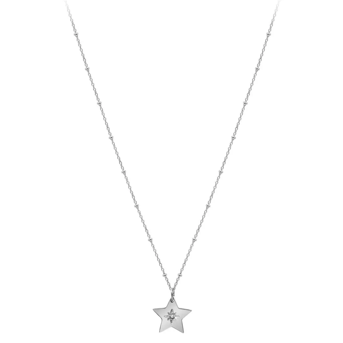 Collier Femme So Charm - BD4098-ARGENT - Collier Étoile Argenté