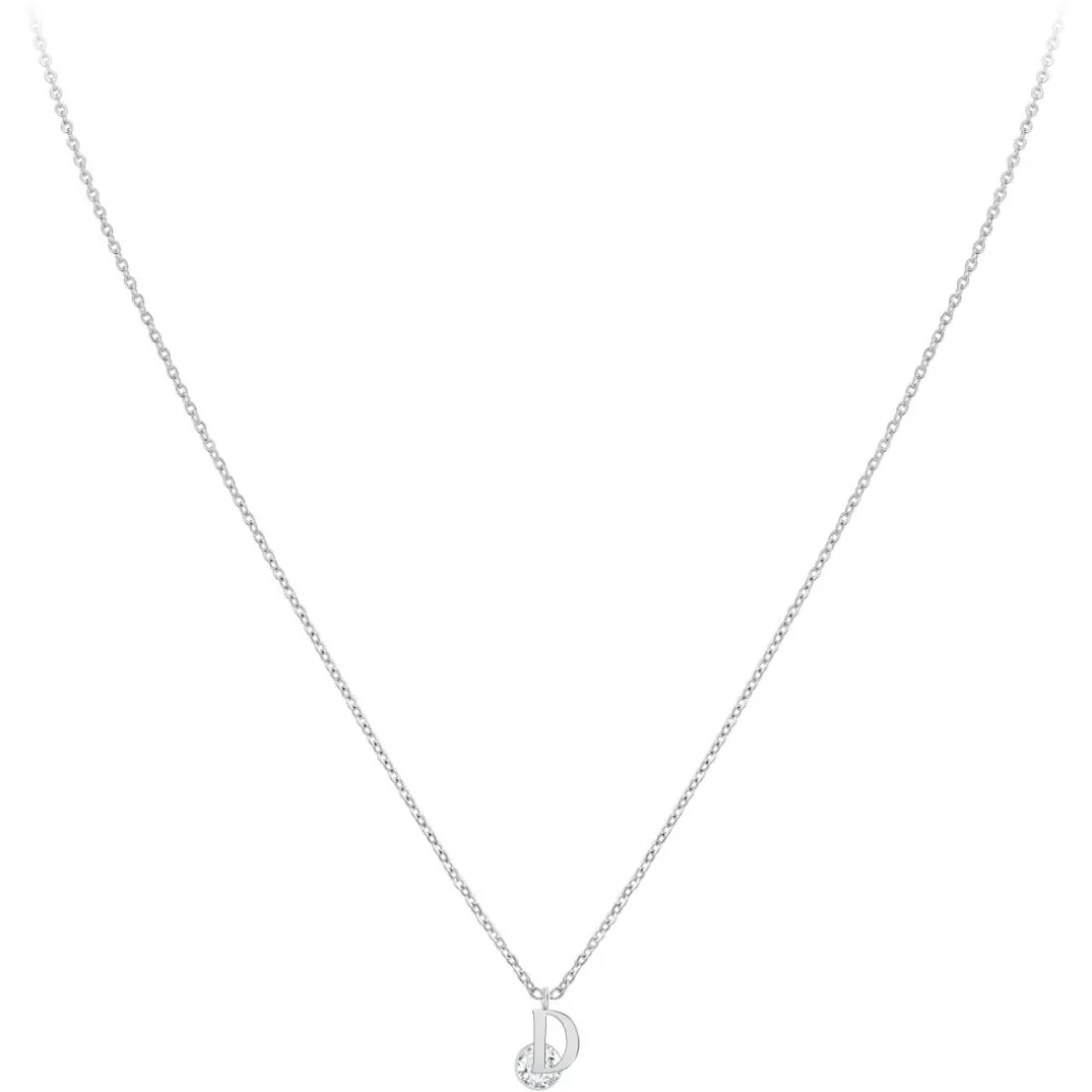 Collier Femme So Charm - B1498-D - Collier Initiale Argenté