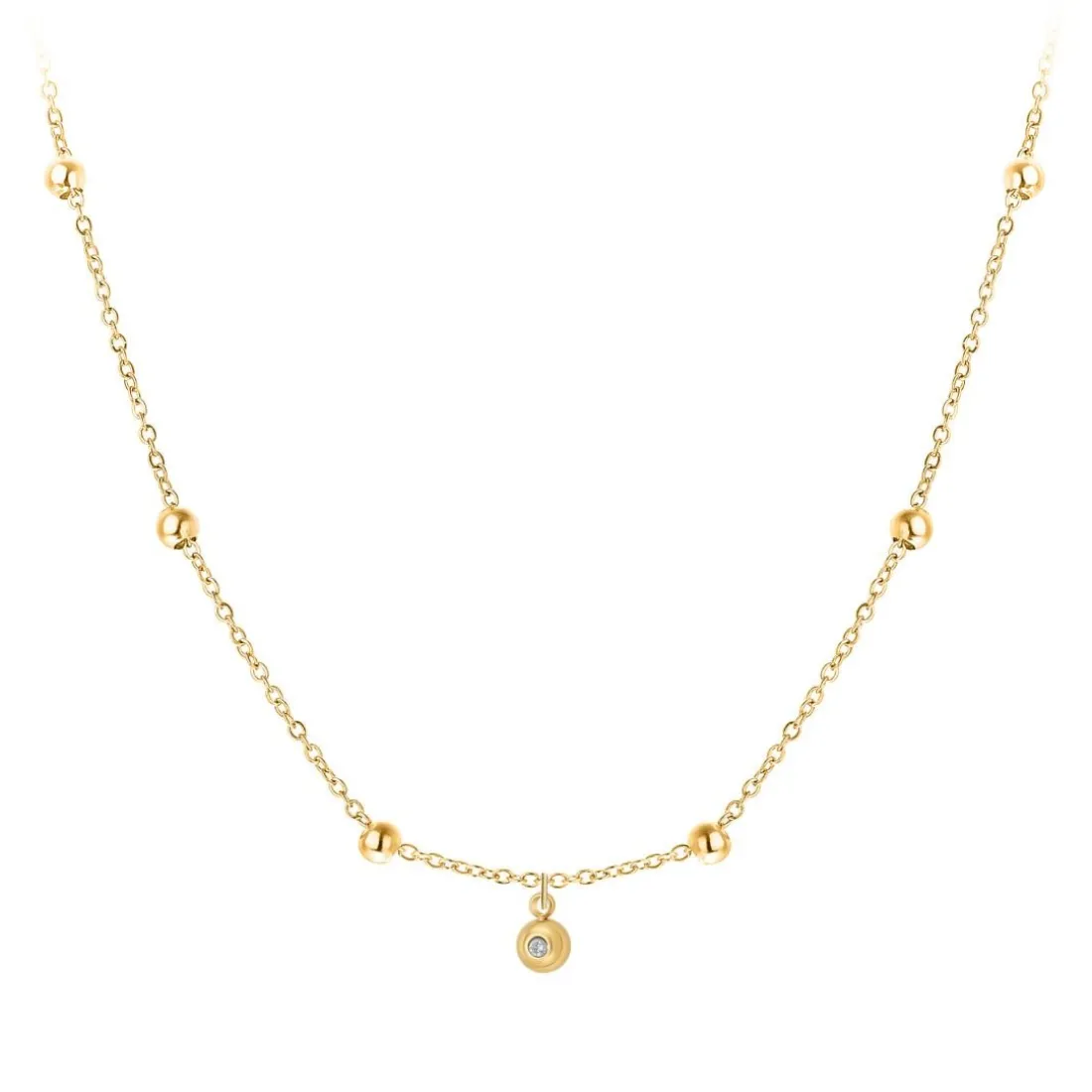 Collier Femme So Charm - BD2370-DORE-DIAMANT - Collier Mode Doré