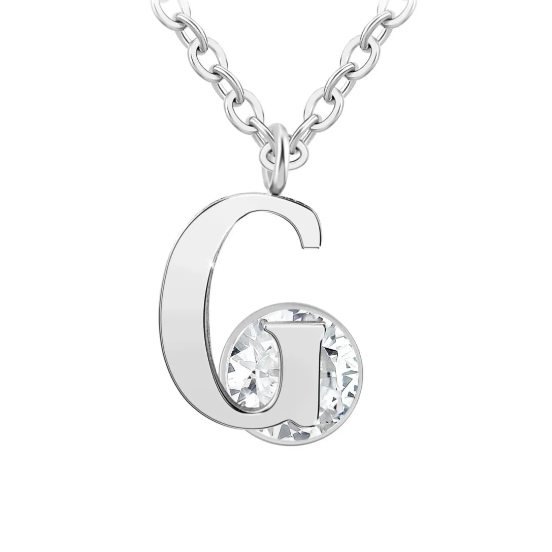 Collier Femme So Charm - B1498-G - Collier Initiale Argenté