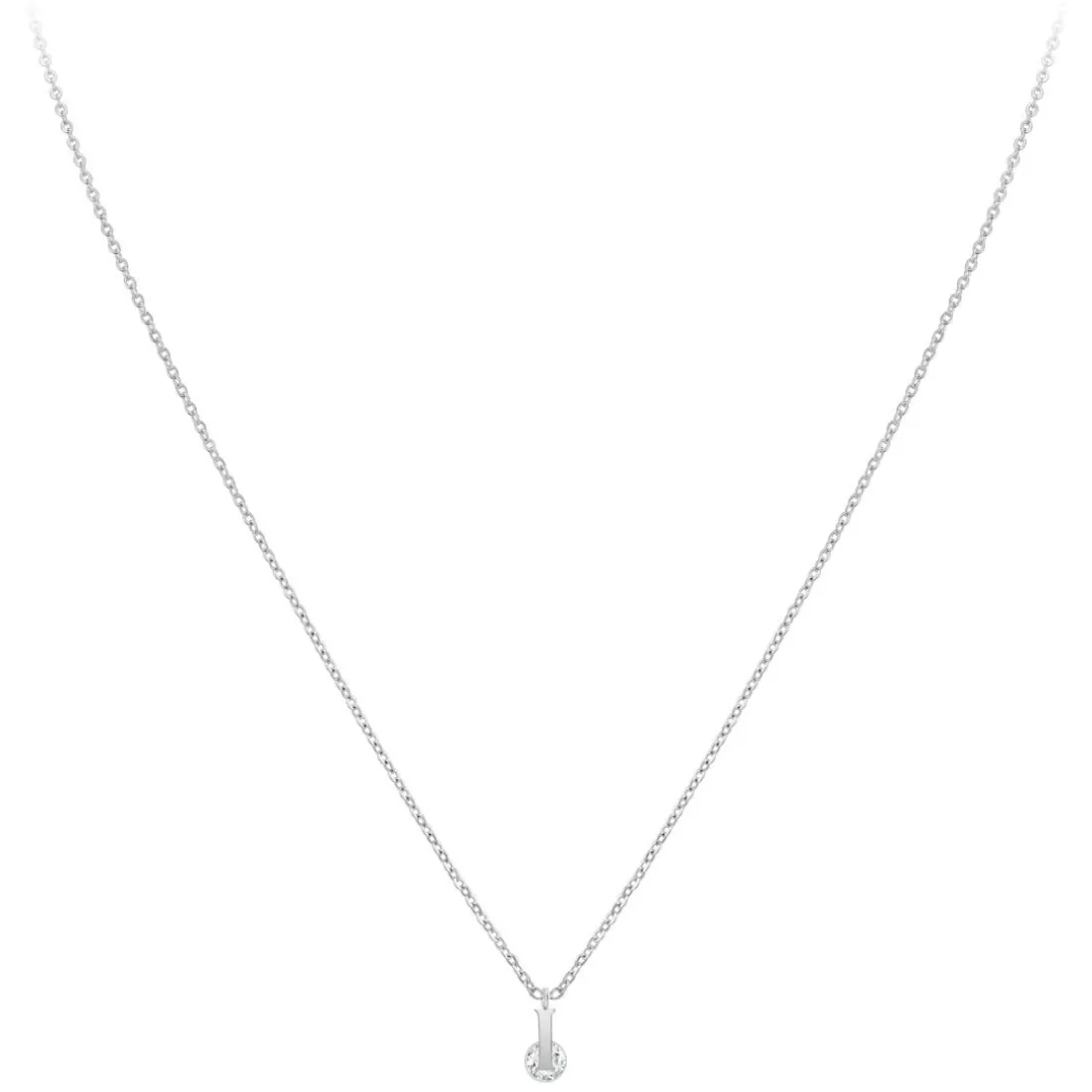 Collier Femme So Charm - B1498-I - Collier Initiale Argenté