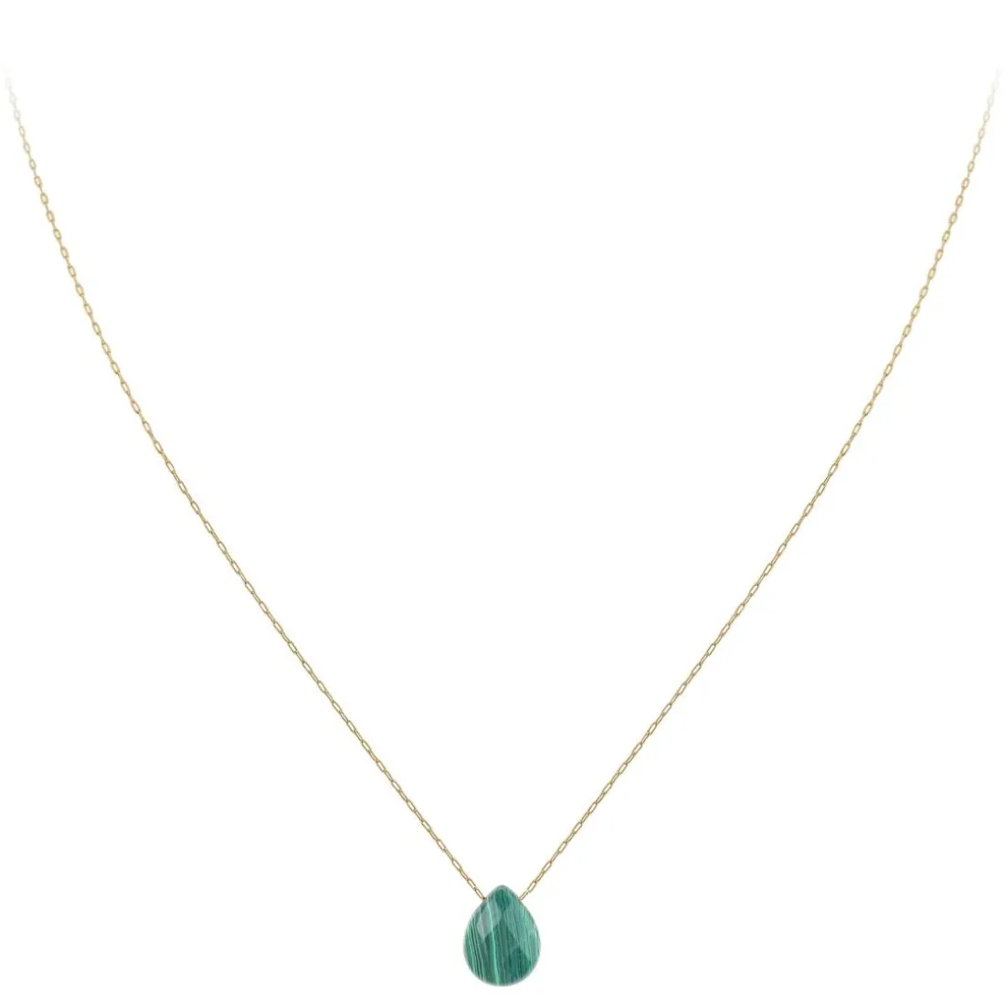 Collier Femme So Charm - B2498-MALACHITE - Collier Mode Doré