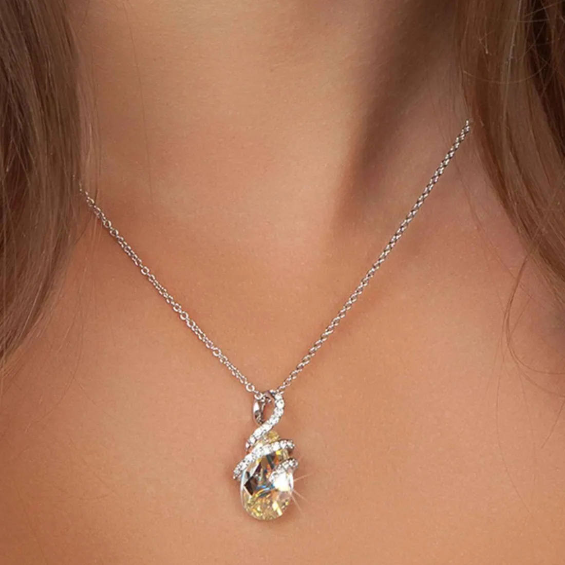Collier femme So Charm - BS1435-BLANC Métal Argent