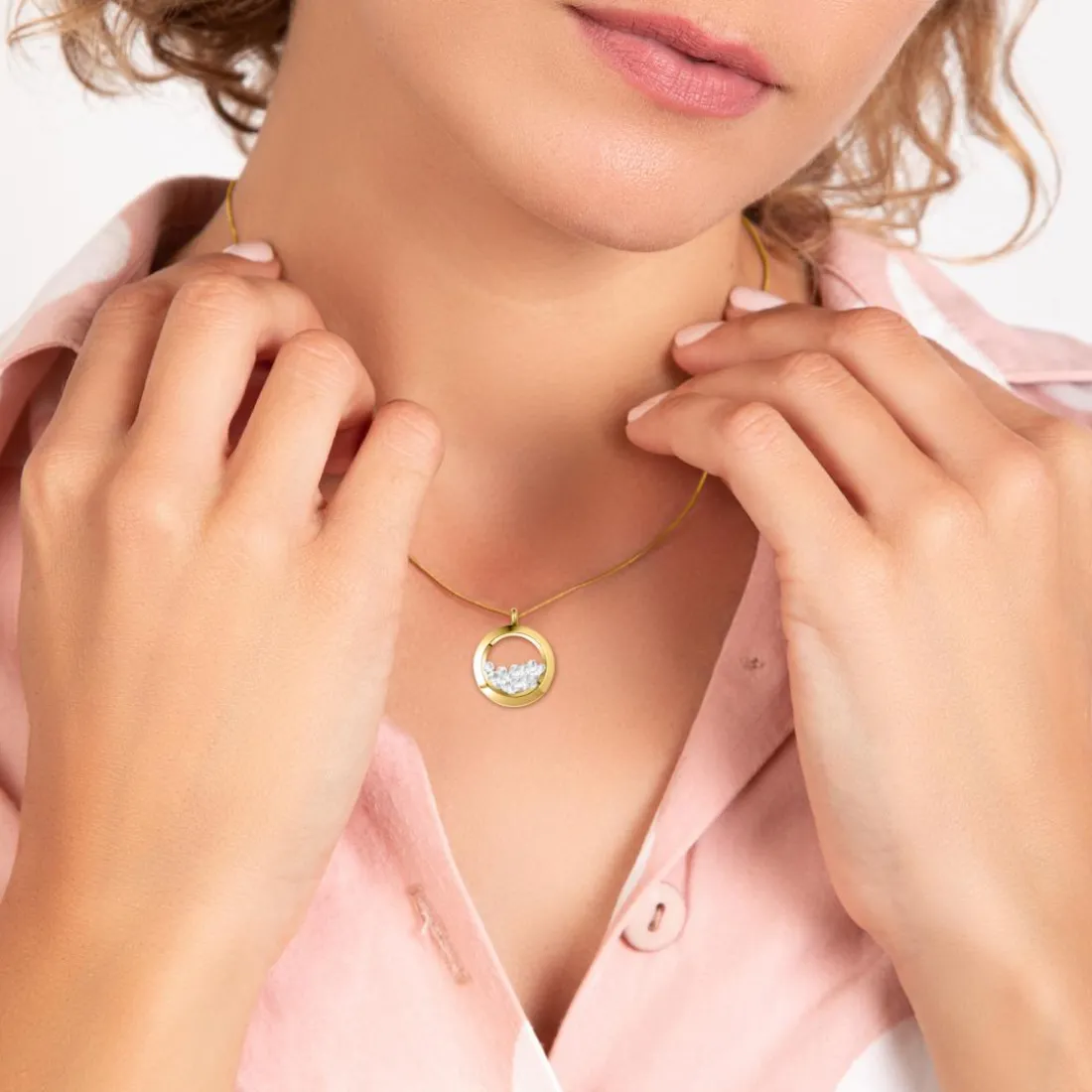 Collier Femme So Charm - BS1362-DORE-CRYS - Collier Mode Doré