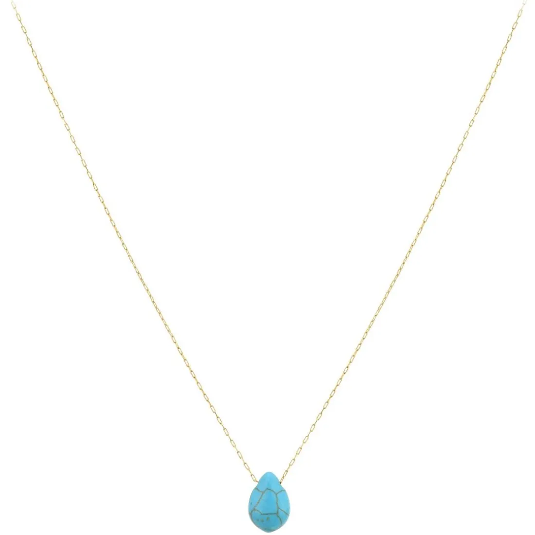 Collier Femme So Charm - B2498-TURQUOISE - Collier Mode Doré