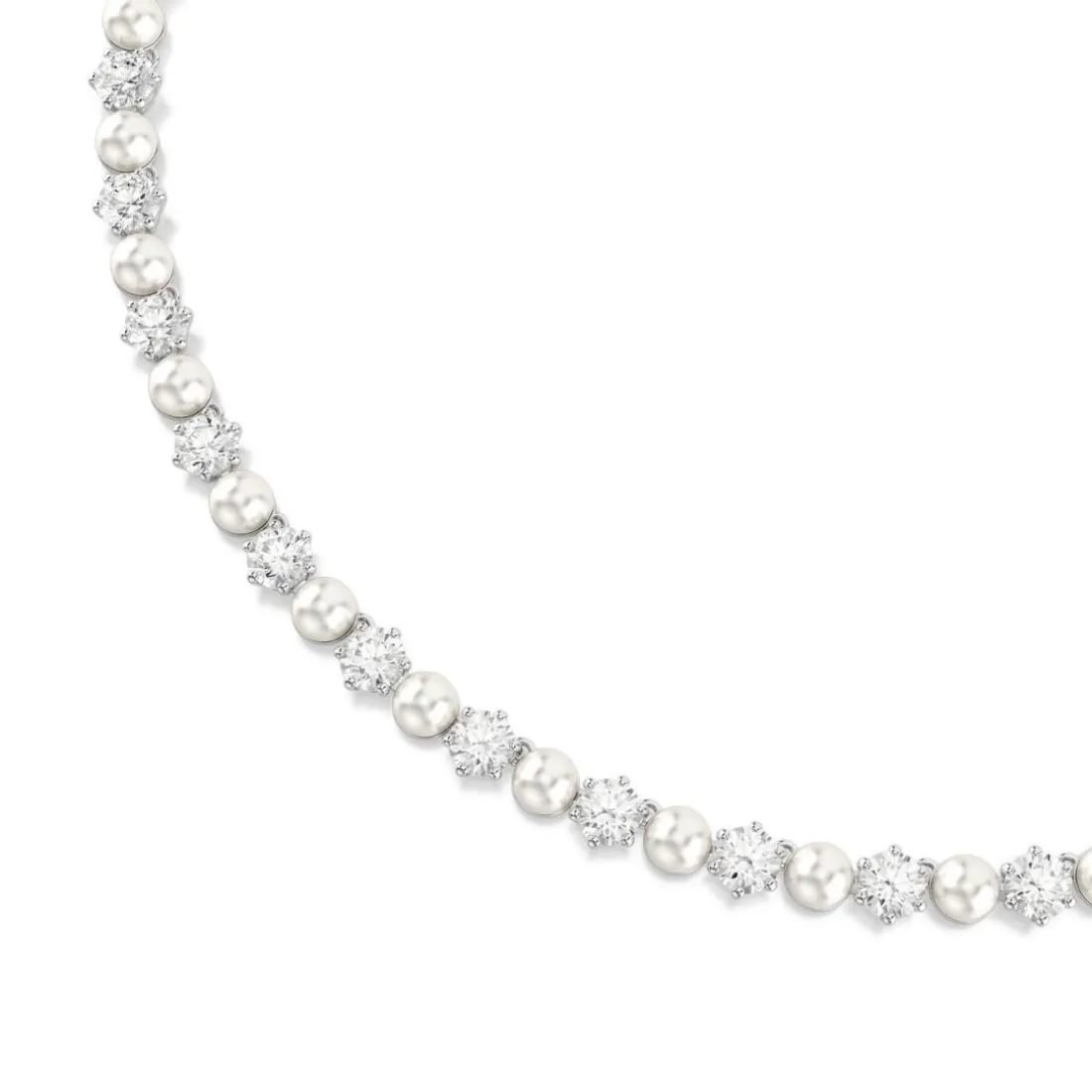 Collier Femme Swarovski Matrix Pearl - 5689623 Blanc Métal rhodié