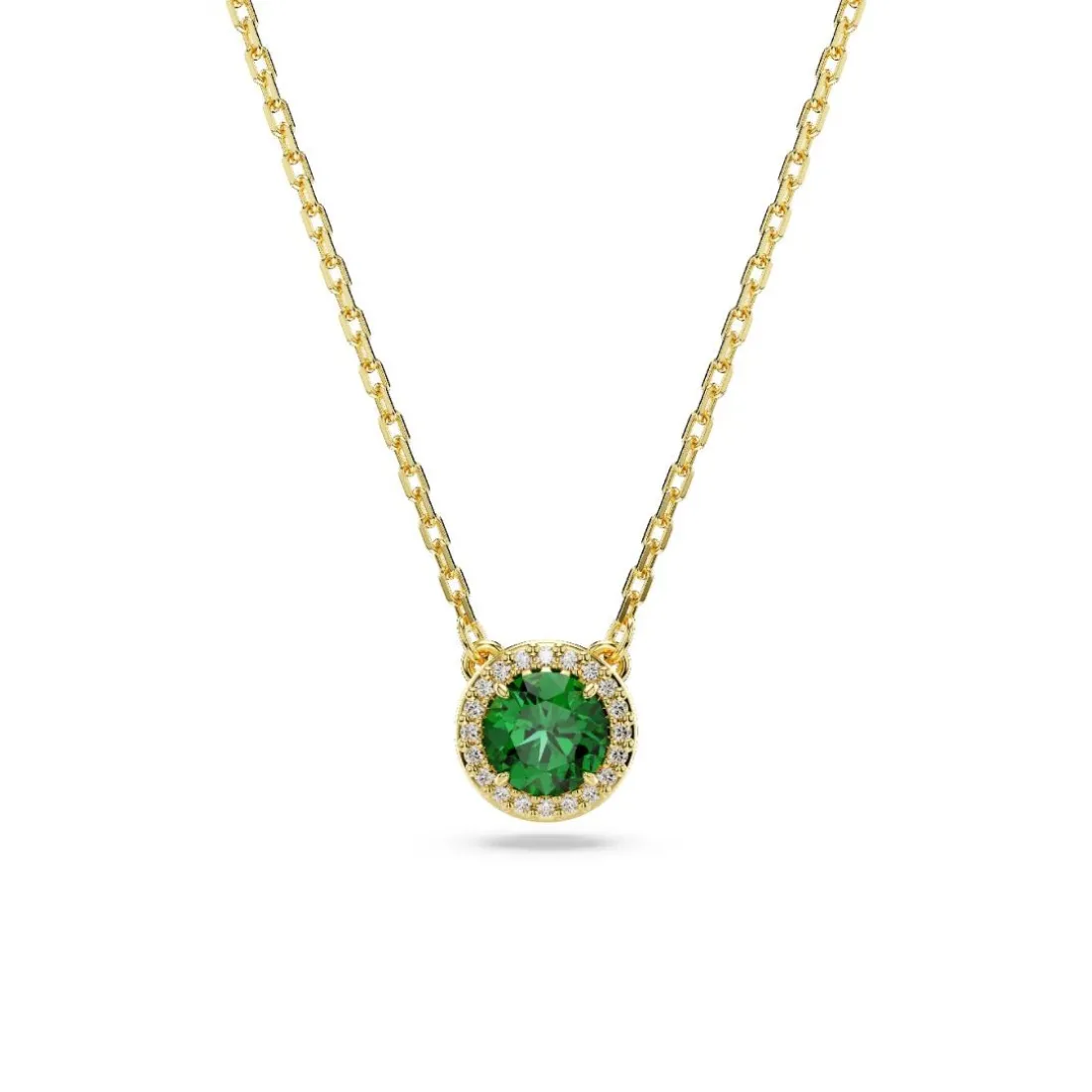 Collier Femme Swarovski Una - 5680557 Plaqué or Vert