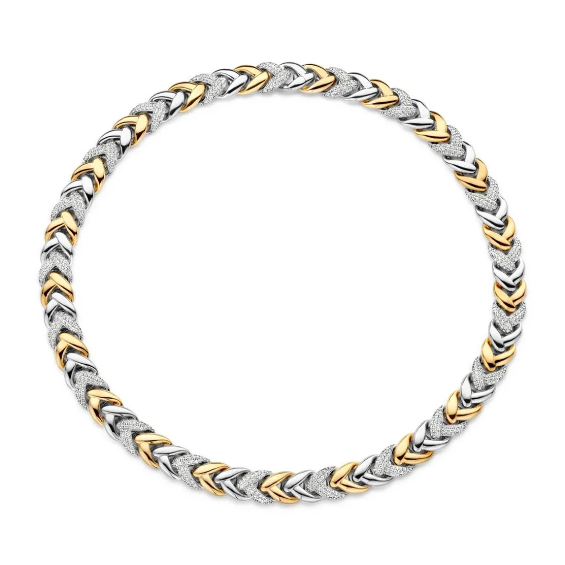 Collier Femme Ti Sento 3989ZY-42 - Argent, plaqué or