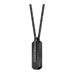 Collier Homme Boss Bijoux en Acier Noir