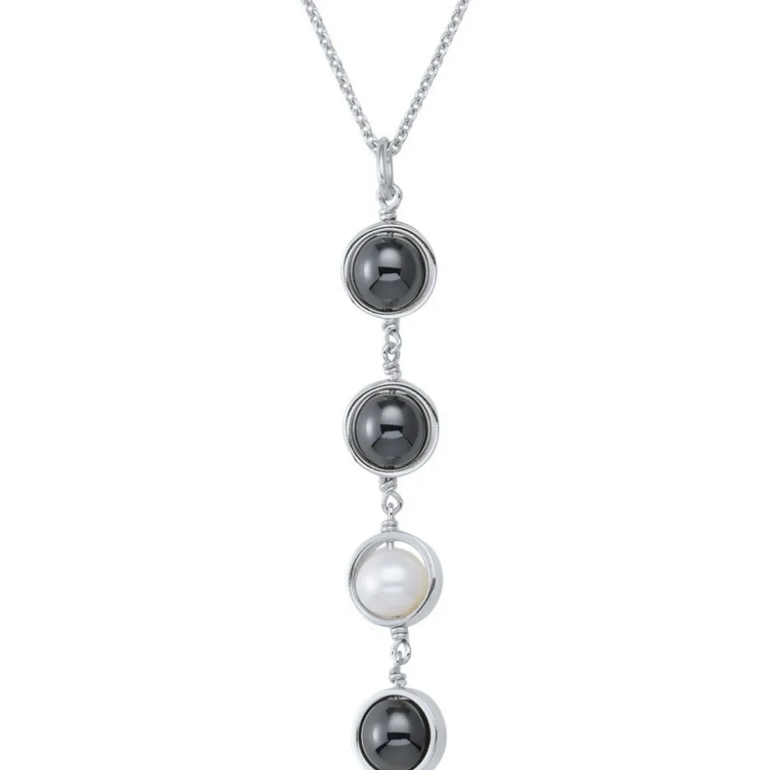 Collier Jourdan CERES AMK030 - Collier En Argent et Hematite Femme