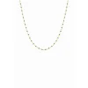 Collier Naturelle Acier Doré 1 Rang Et Perles Miyuki Noires
