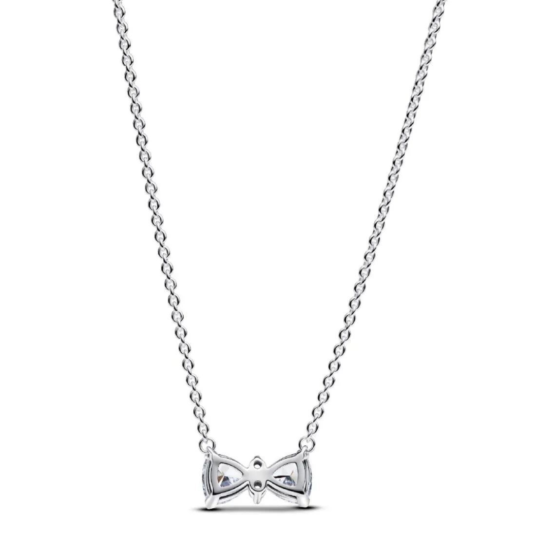 Collier Nœud Scintillant Argent