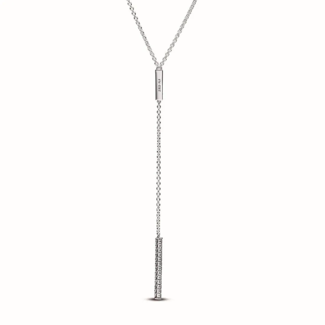 Collier Pendant Gouttes Prismatique Pavé Pandora Timeless