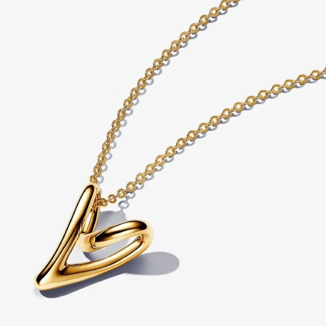 Collier pendentif cœur plaqué or 14 carats