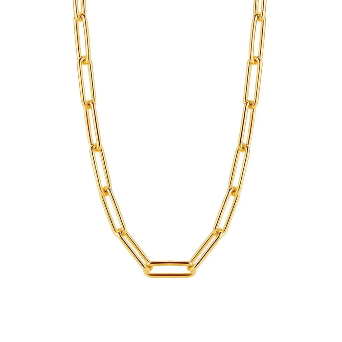 Collier Ti Sento 3937SY - argent doré grandes mailles rectangulaires Femme