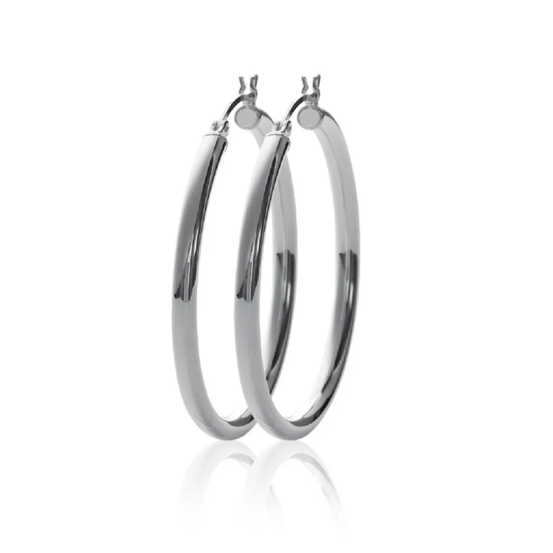 Créoles femme argent 4 mm - Z3040
