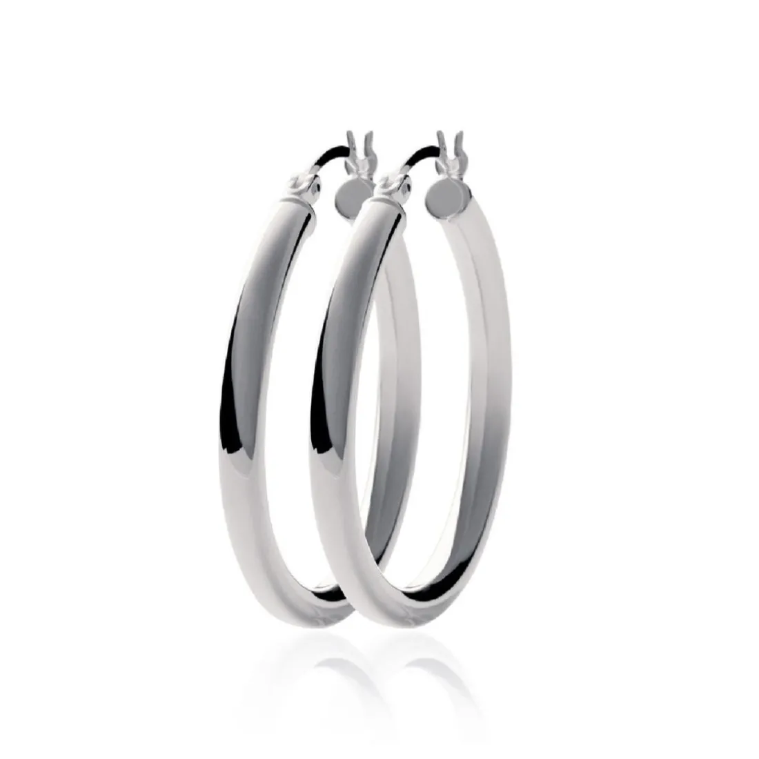 Créoles femme argent 3 mm - Z3030