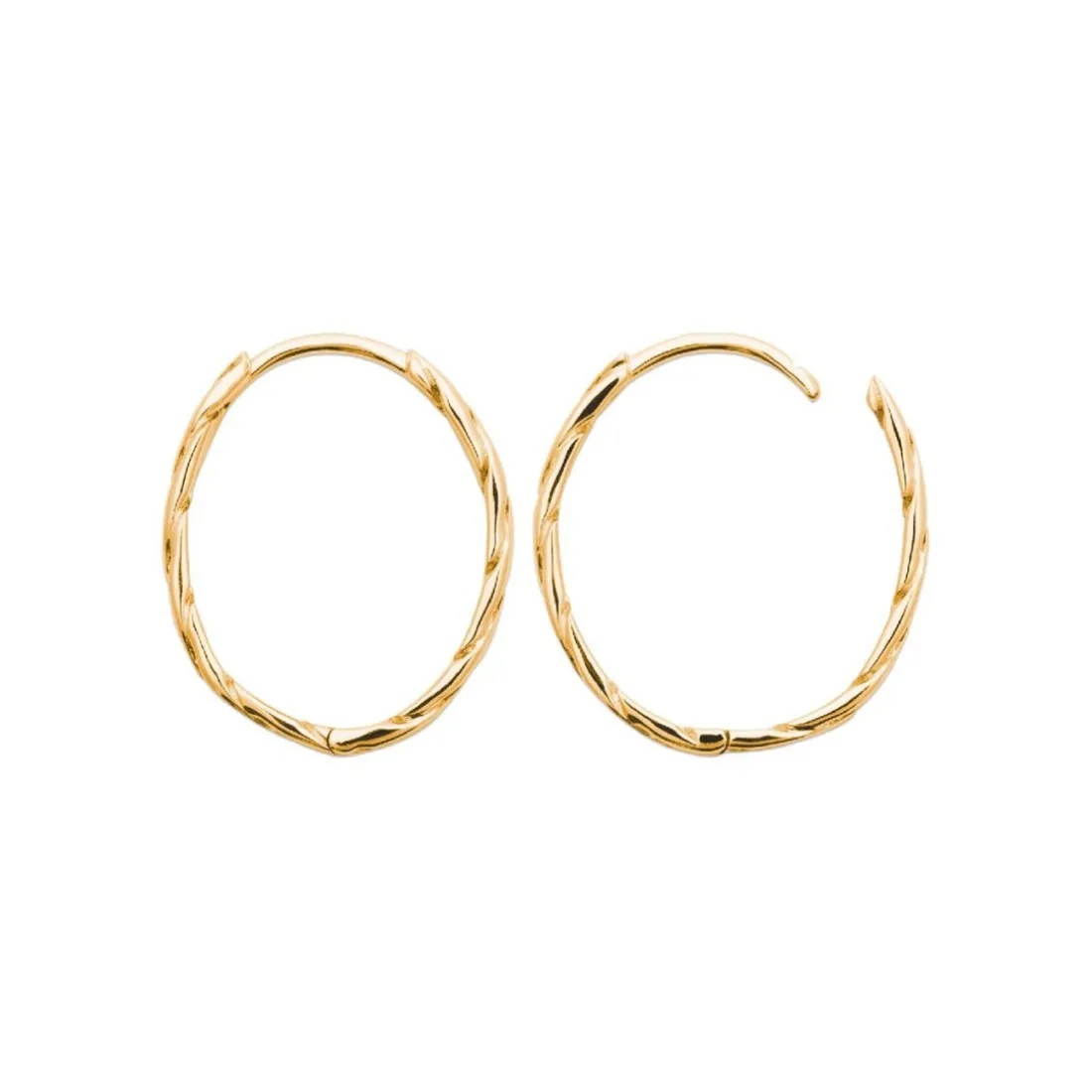 Créoles femme plaqué or 24 mm 21 mm - Y634400