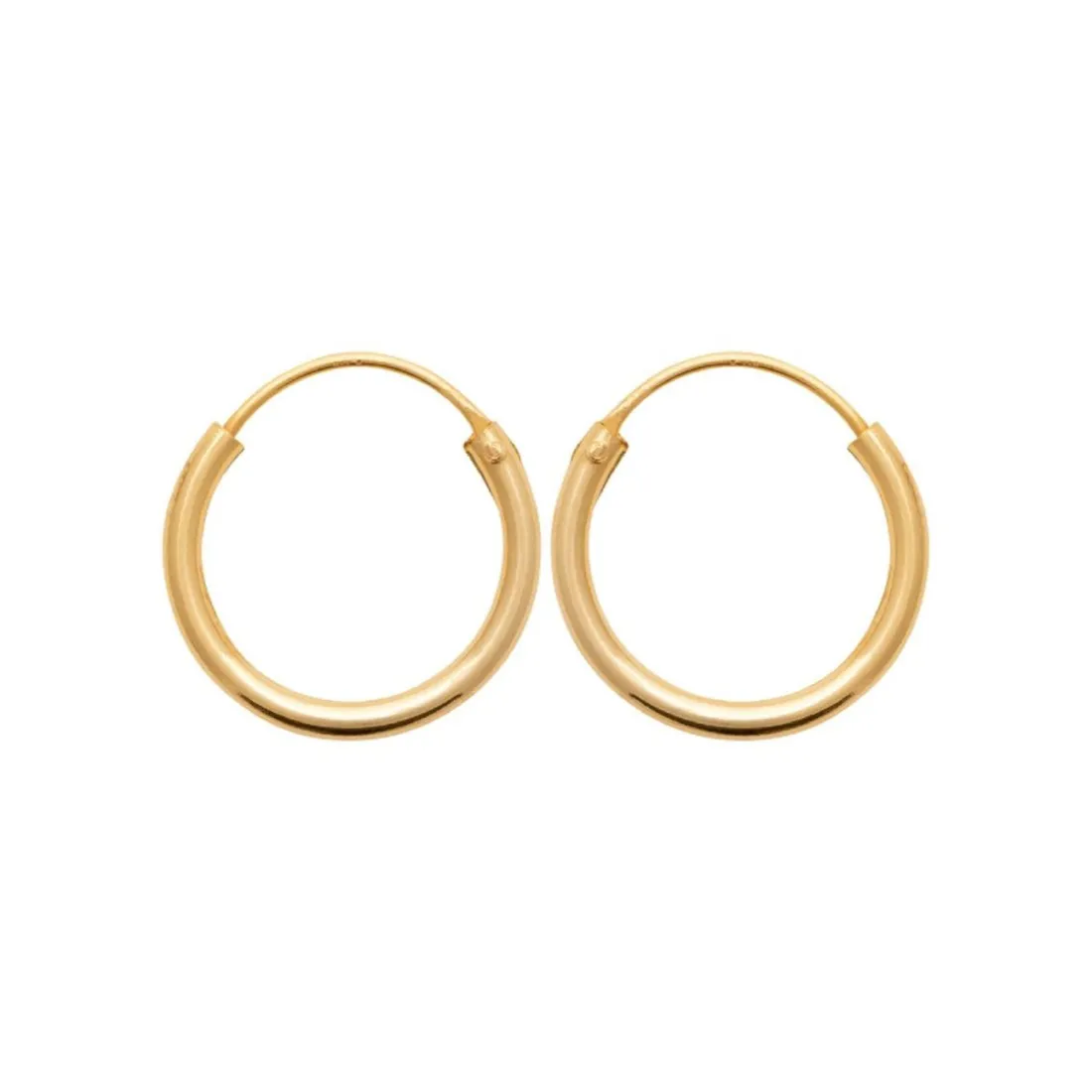 Créoles femme plaqué or 14 mm - Y0YYZ6