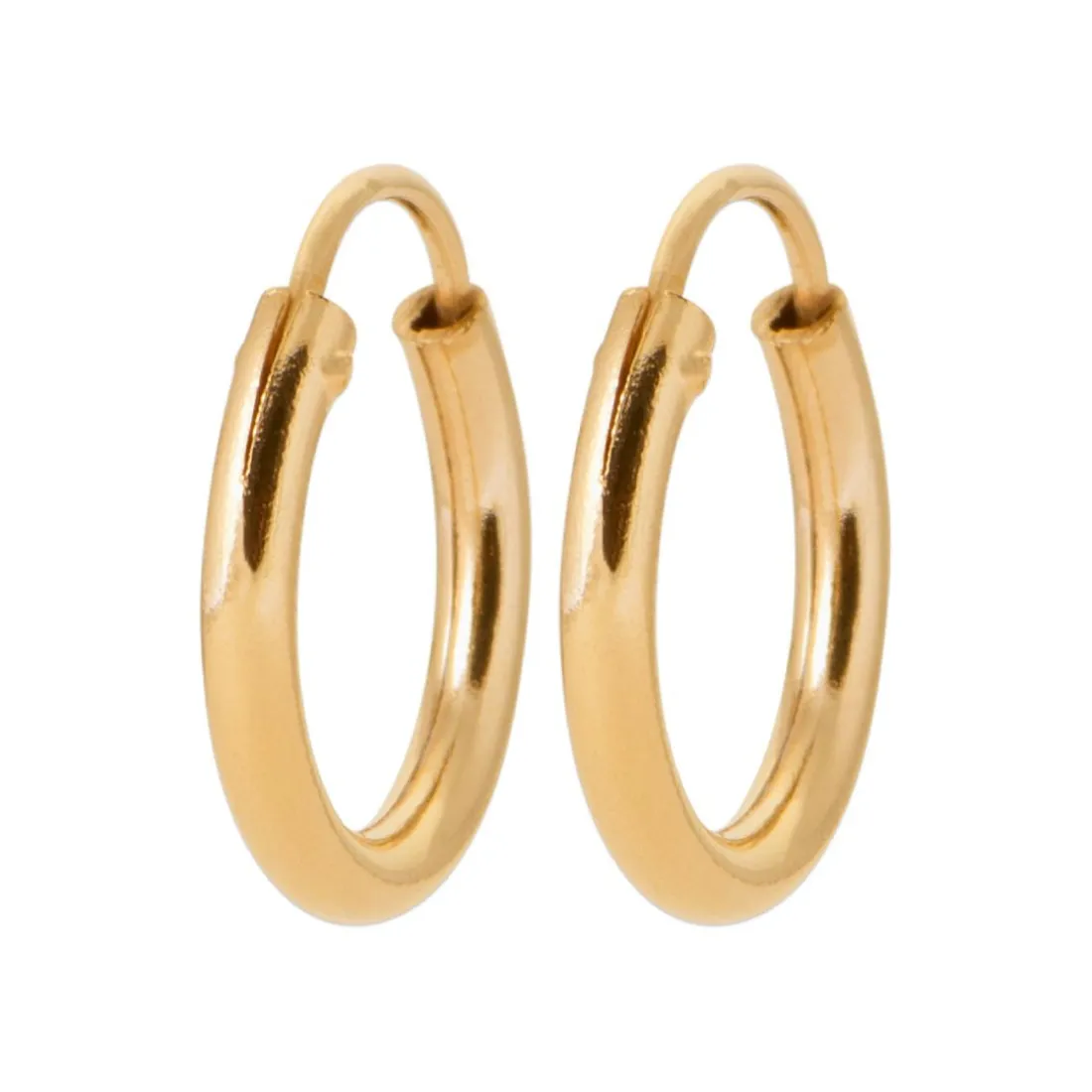 Créoles femme plaqué or 14 mm - Y0YYZ4