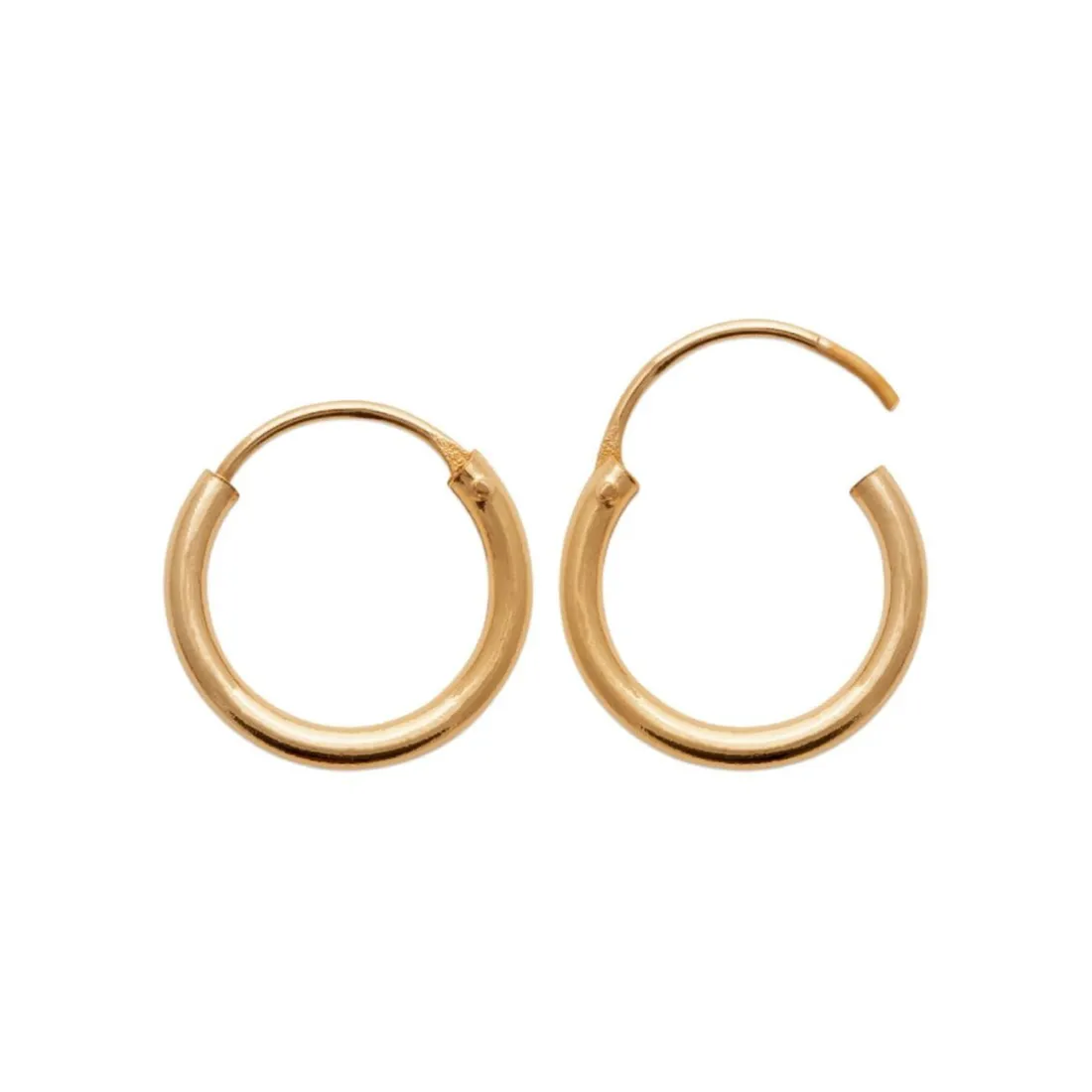 Créoles femme plaqué or 14 mm - Y0YYZ4