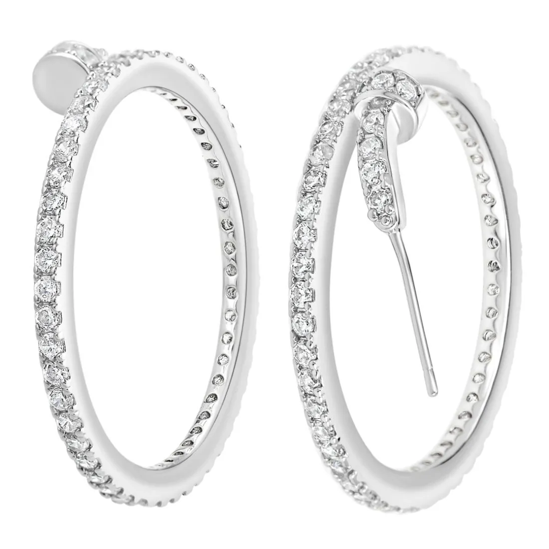 Créoles So Charm - B3148-ARGENT - Boucles D'Oreilles Argentées