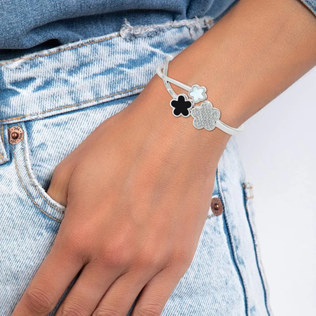 Jonc Femme So Charm - B3398-ARGENT - Bracelet Mode Argenté
