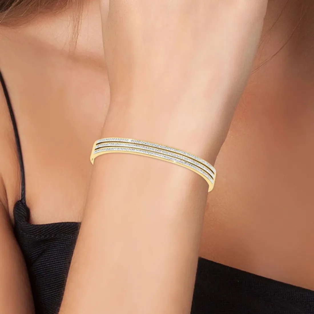 Jonc Femme So Charm - B2822-DORE - Bracelet Mode Doré