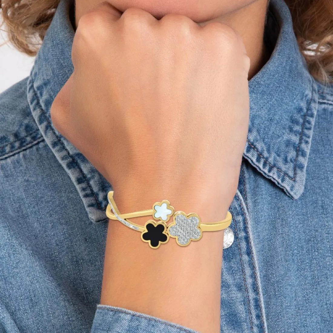 Jonc Femme So Charm - B3398-DORE - Bracelet Mode Doré
