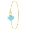 Jonc Femme So Charm - B2493-TURQUOISE - Bracelet Mode Doré