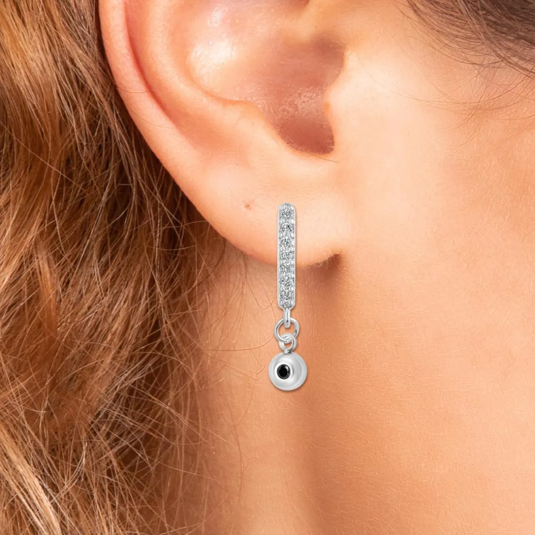 Pendantes So Charm - BD2635-ARGENT-DIAMANT - Boucles D'Oreilles Argentées