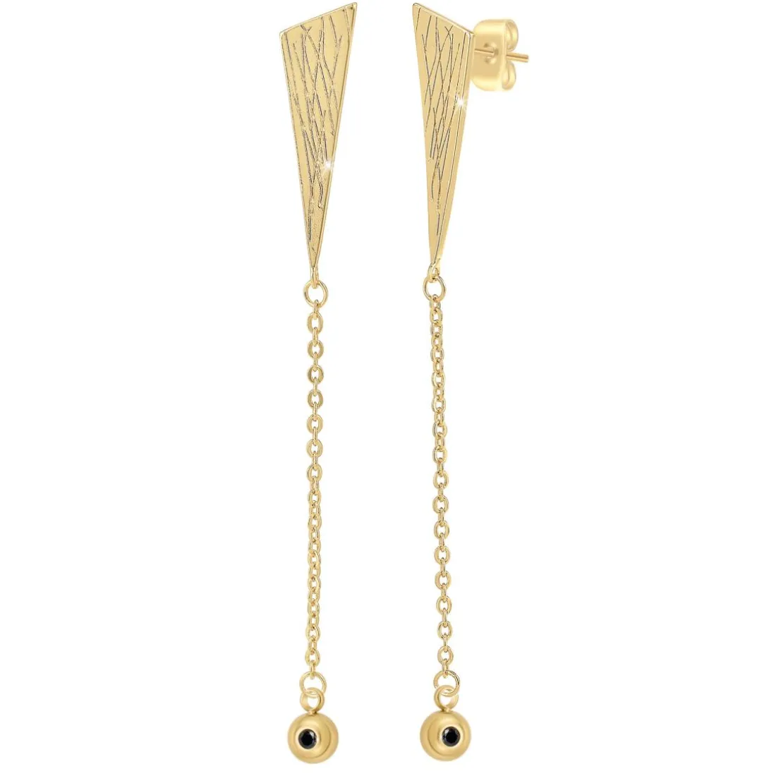 Pendantes So Charm - BD2632-DORE-DIAMANT - Boucles D'Oreilles Dorées