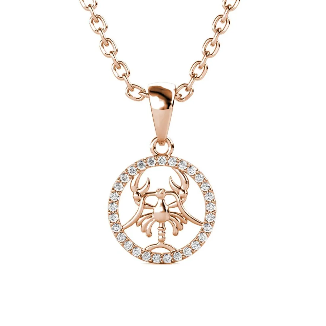 Pendentif Zodiaque Cancer Or Rose