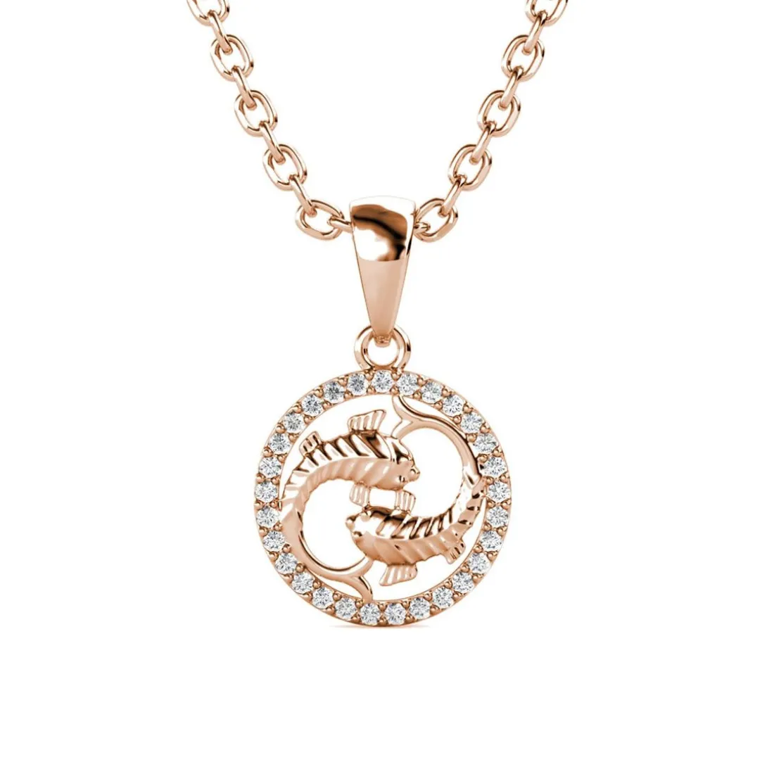 Pendentif Zodiaque Poisson Or Rose