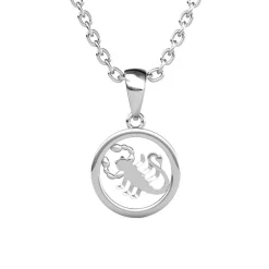Pendentif Zodiaque Scorpion Argenté
