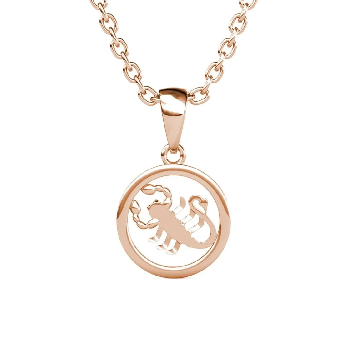 Pendentif Zodiaque Scorpion Or Rose