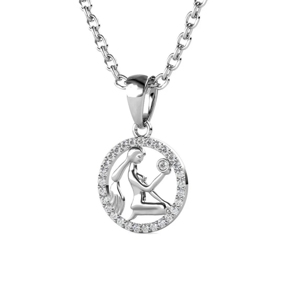 Pendentif Zodiaque Vierge Argenté