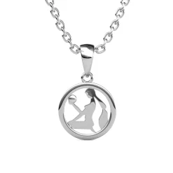 Pendentif Zodiaque Vierge Argenté