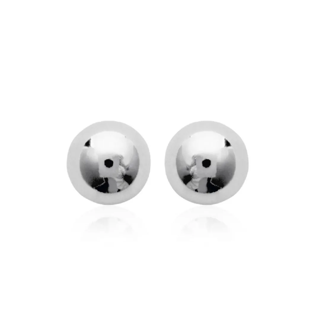 Puces argent femme rhodié boules - W0Y403Y4
