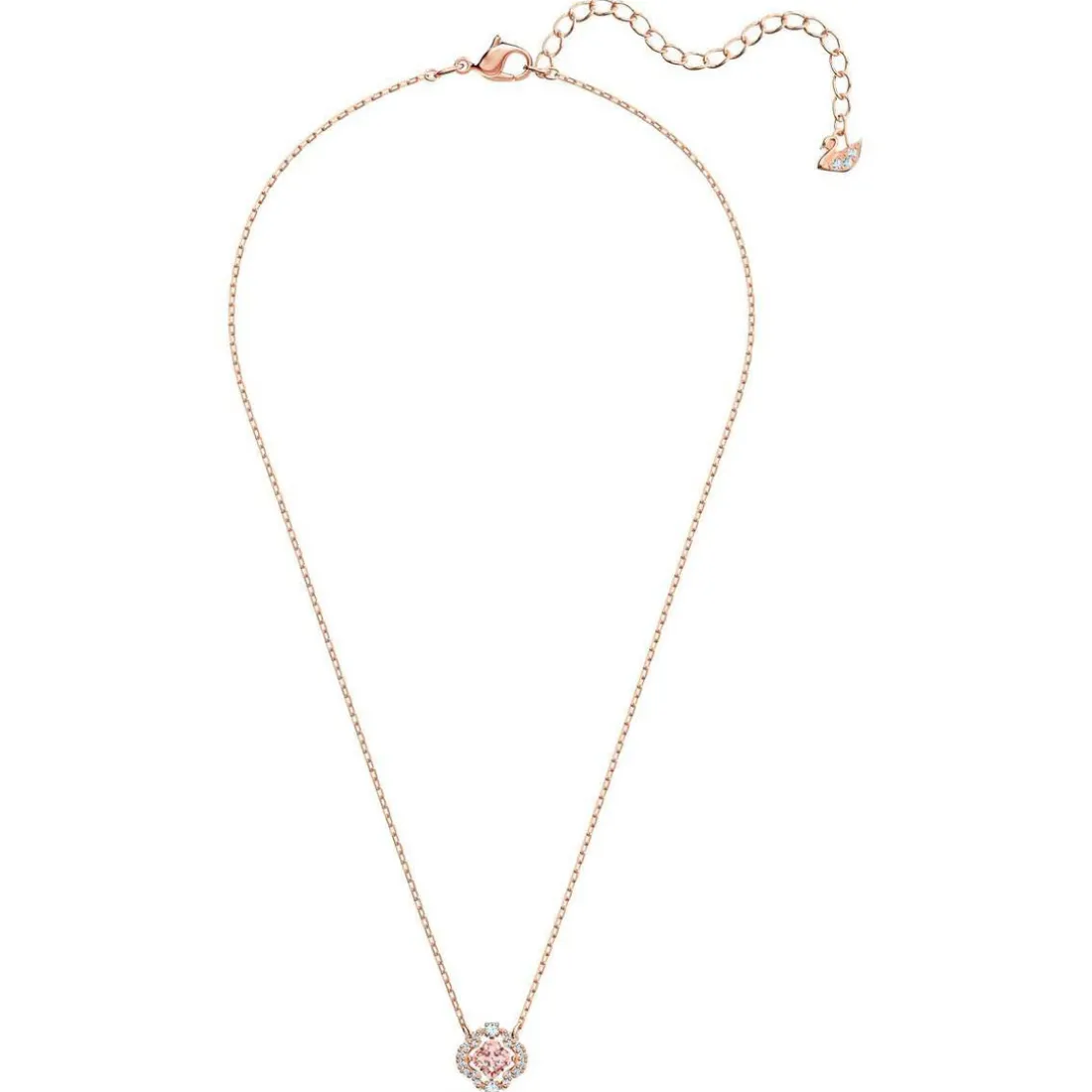 SET Swarovski 5516488 - Set collier et boucles d'oreilles métal rose pierres sertis blanc Femme